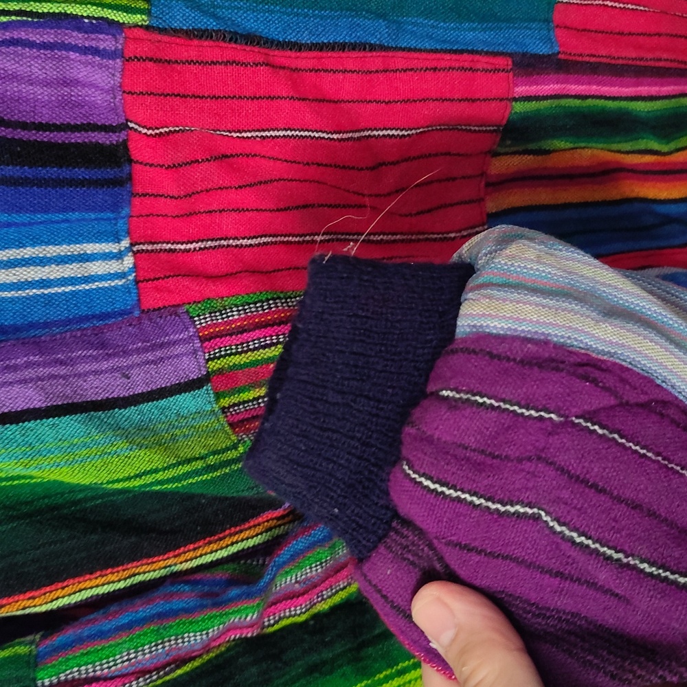 Guatemalan Textile Patchwork Jacket M-Xl - image 5